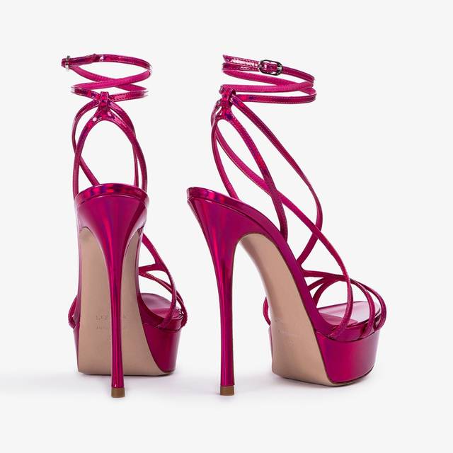 Le Silla Sandalo con plateau iridescente fucsia bouganville Negozio online di fabbrica