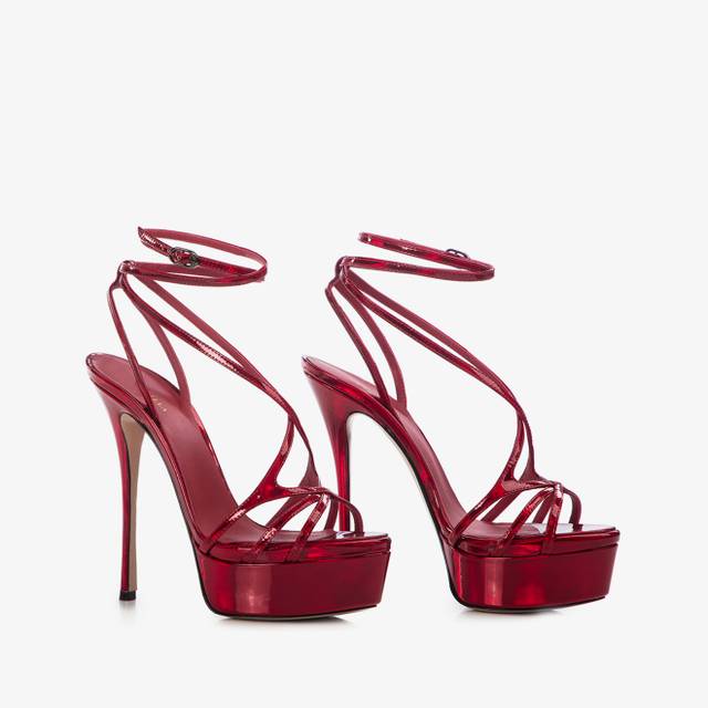Le Silla Sandalo con plateau iridescente rosso rebel Black Friday