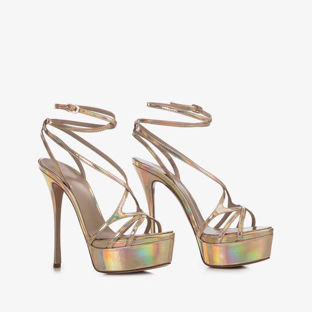 Le Silla Sandalo con plateau iridescente nude Cyber Monday