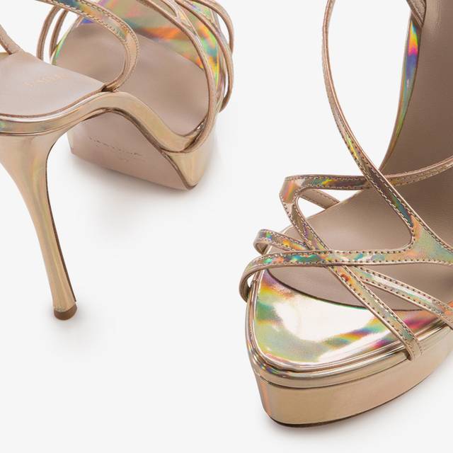 Le Silla Sandalo con plateau iridescente nude Cyber Monday