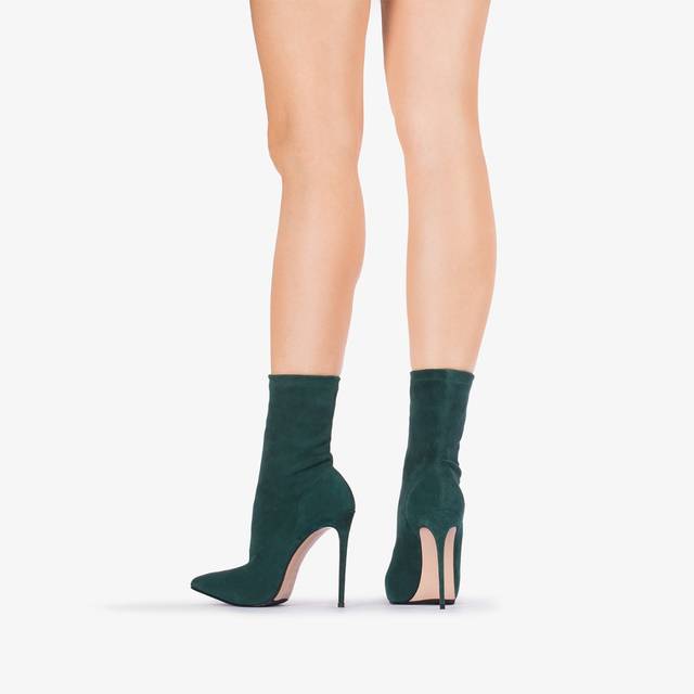 Le Silla Stivaletto camoscio stretch verde balance Online Outlet