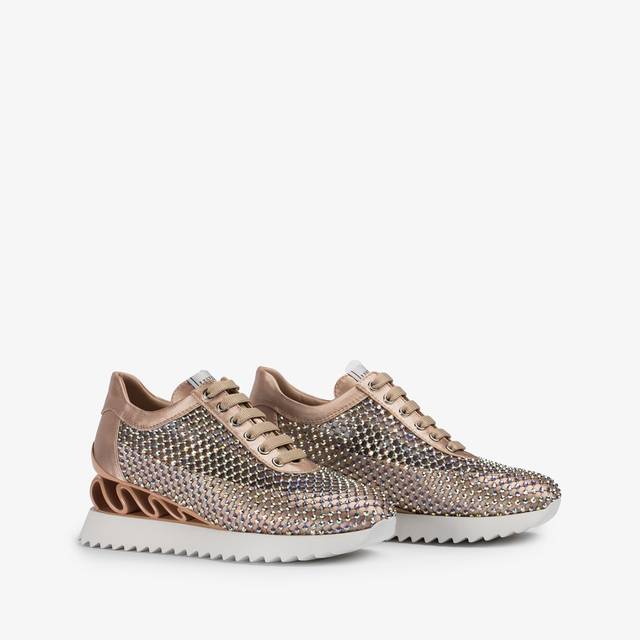 Le Silla Sneaker rete nude skin e Cristalli Lightning offer