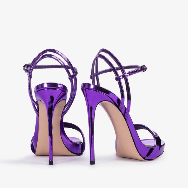 Le Silla Sandalo metallizzato viola kamala Liquidazione