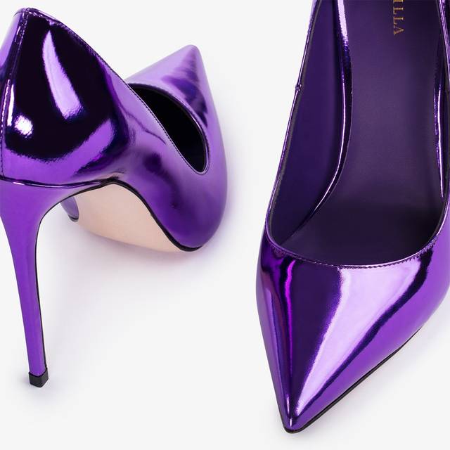 Le Silla Décolleté metallizzata viola kamala Offerte giornaliere