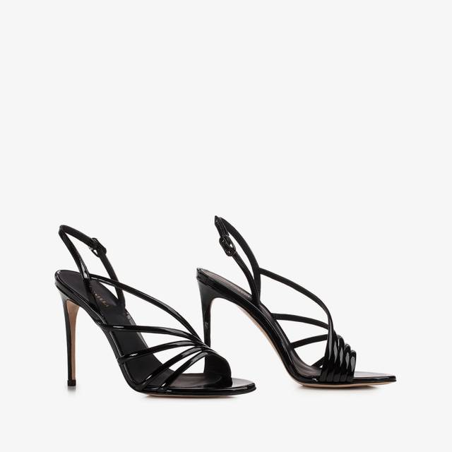 Le Silla Sandalo vernice nero Fino al 60% di sconto
