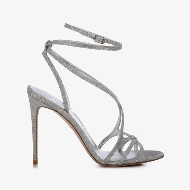 Le Silla Sandalo tessuto glitter argento Offerta speciale della fabbrica