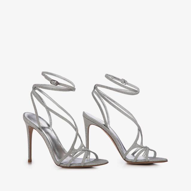 Le Silla Sandalo tessuto glitter argento Offerta speciale della fabbrica