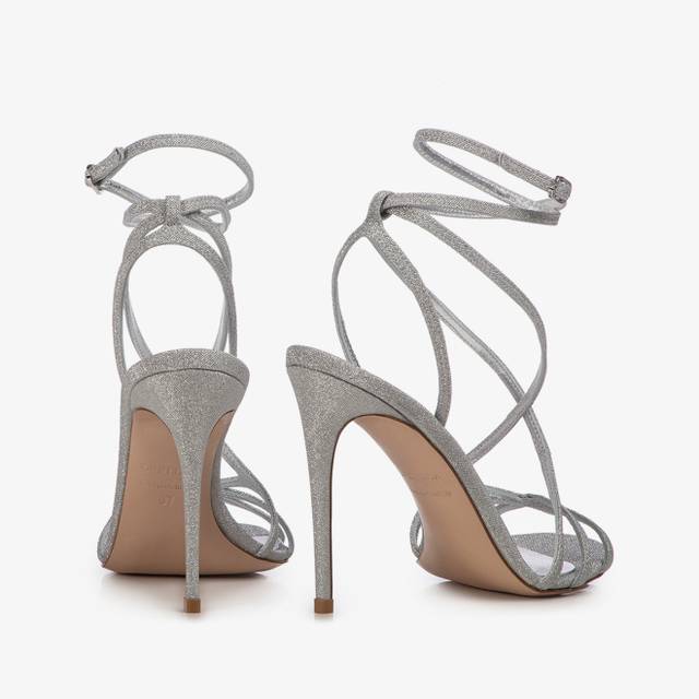 Le Silla Sandalo tessuto glitter argento Offerta speciale della fabbrica
