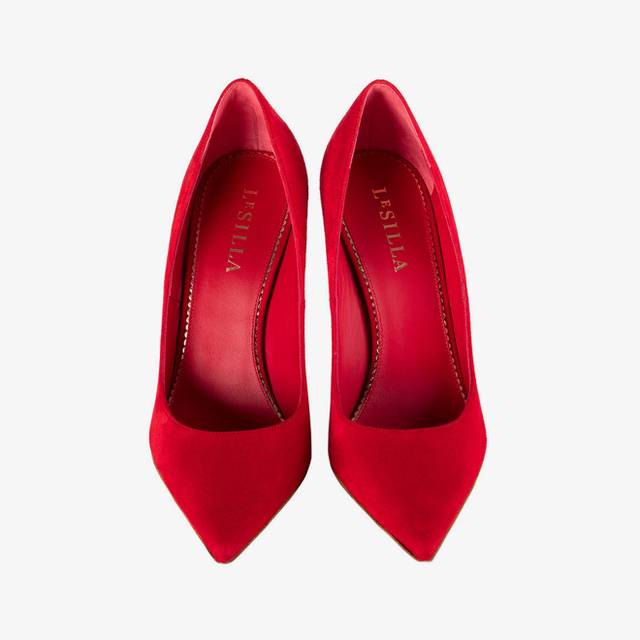 Le Silla Décolleté camoscio rosso Sostegno trimestrale