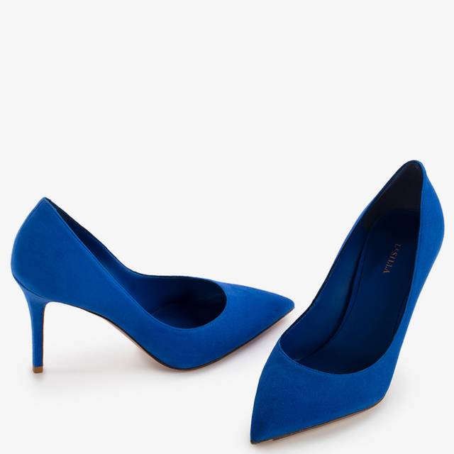 Le Silla Décolleté camoscio blu persia Discount Store per i nuovi prodotti