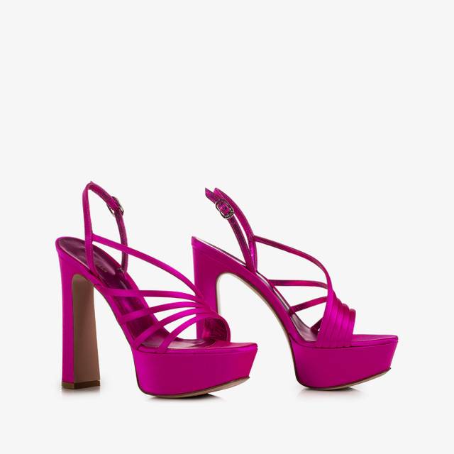 Le Silla Sandalo raso fucsia bouganville 50% di sconto con spedizione gratuita