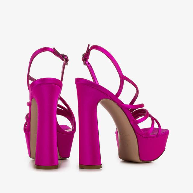 Le Silla Sandalo raso fucsia bouganville 50% di sconto con spedizione gratuita