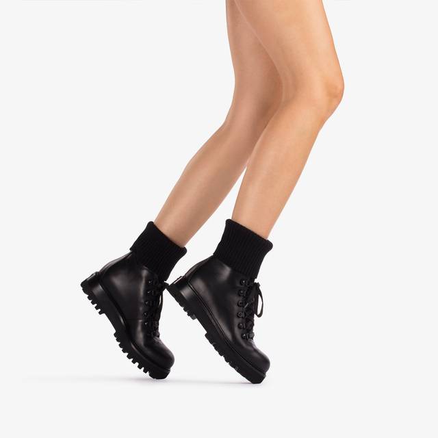 Le Silla Stivaletto trekking pelle nero 50% di sconto per tempo limitato