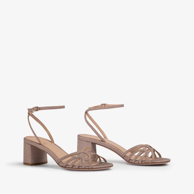 Le Silla Sandalo glitter nude skin Vendita