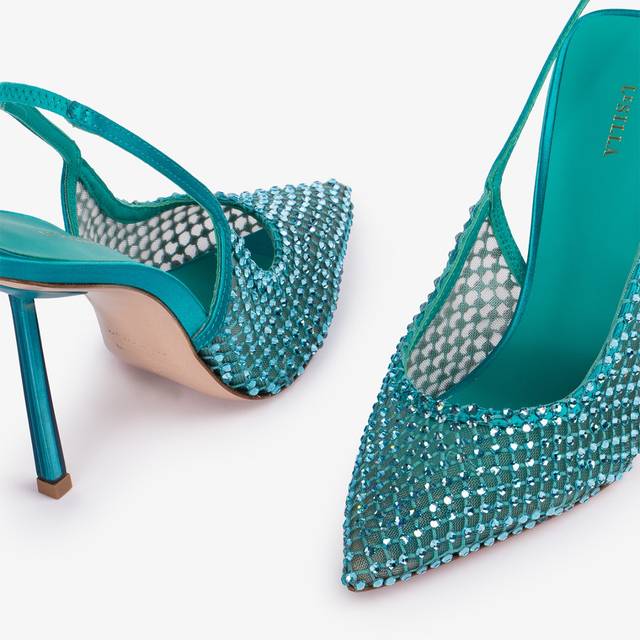 Le Silla Slingback gioiello rete verde procida Negozi Online