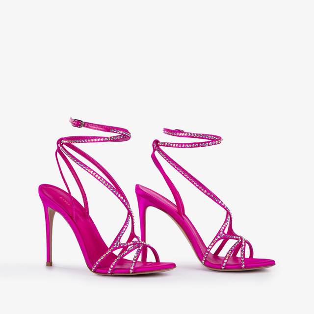 Le Silla Sandalo raso fucsia bouganville e Cristalli Novità