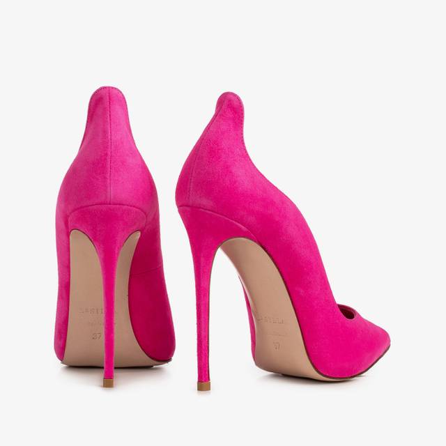 Le Silla Décolleté camoscio fucsia bouganville Sconto