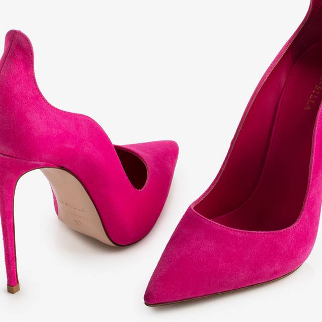 Le Silla Décolleté camoscio fucsia bouganville Sconto