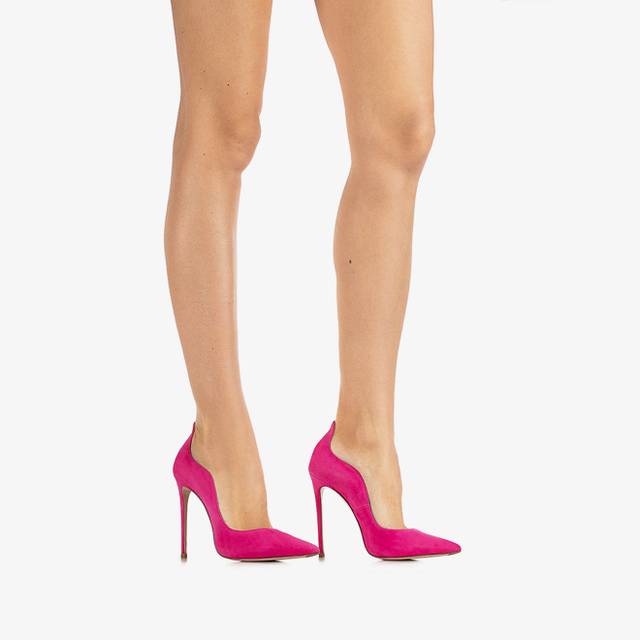 Le Silla Décolleté camoscio fucsia bouganville Sconto