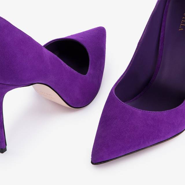 Le Silla Décolleté camoscio viola kamala Online