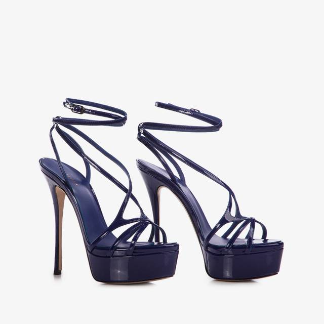 Le Silla Sandalo con plateau vernice blu lazuli Outlet