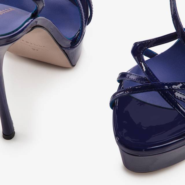 Le Silla Sandalo con plateau vernice blu lazuli Outlet