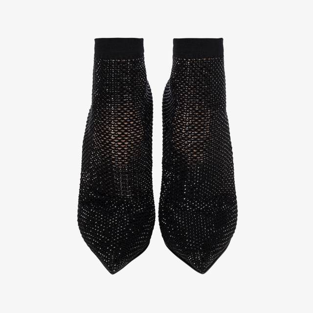 Le Silla Stivaletto calza nera con Cristalli Negozio