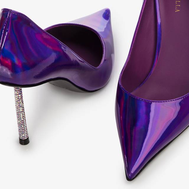 Le Silla Décolleté iridescente viola kamala Prezzo di fabbrica