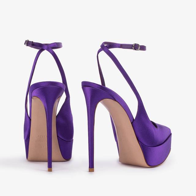 Le Silla Slingback con plateau raso viola kamala Lightning offer