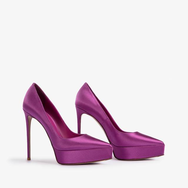Le Silla Décolleté con plateau satin lavanda darling Grandi sconti