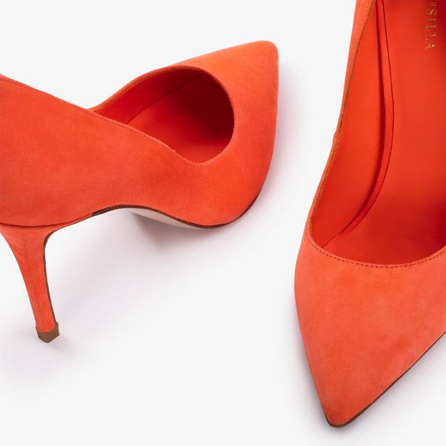 Le Silla Décolleté camoscio arancione punch Enormi risparmi