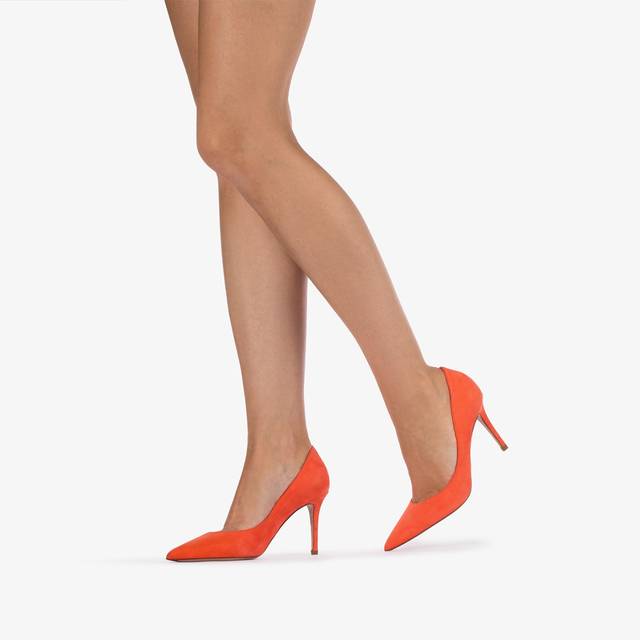 Le Silla Décolleté camoscio arancione punch Enormi risparmi