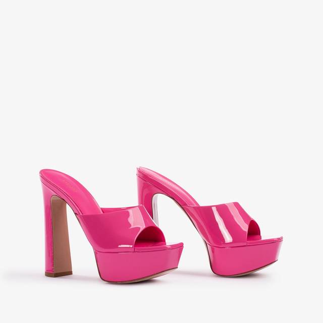 Le Silla Sandalo mule con plateau vernice fucsia party Sconti VIP