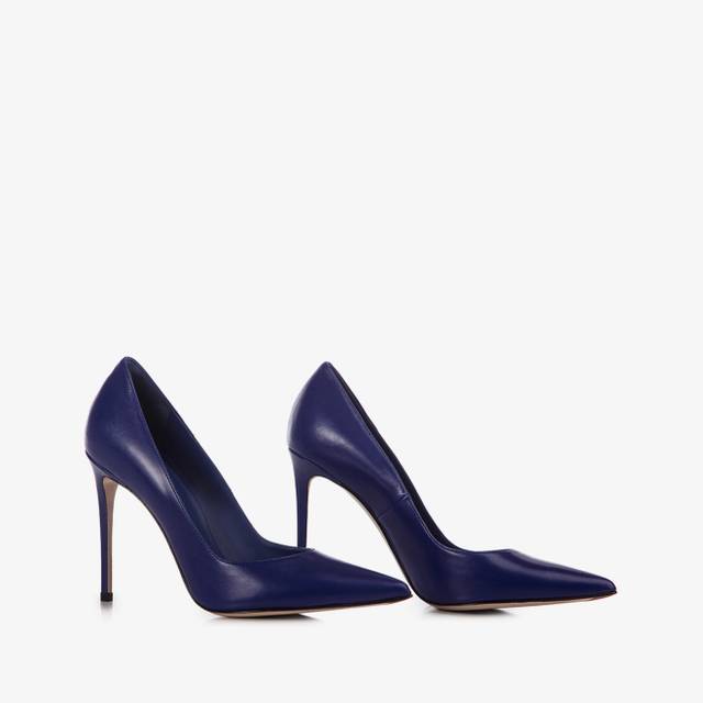 Le Silla Décolleté pelle blu lazuli Prezzo basso