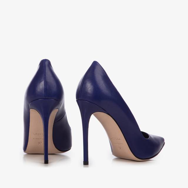 Le Silla Décolleté pelle blu lazuli Prezzo basso