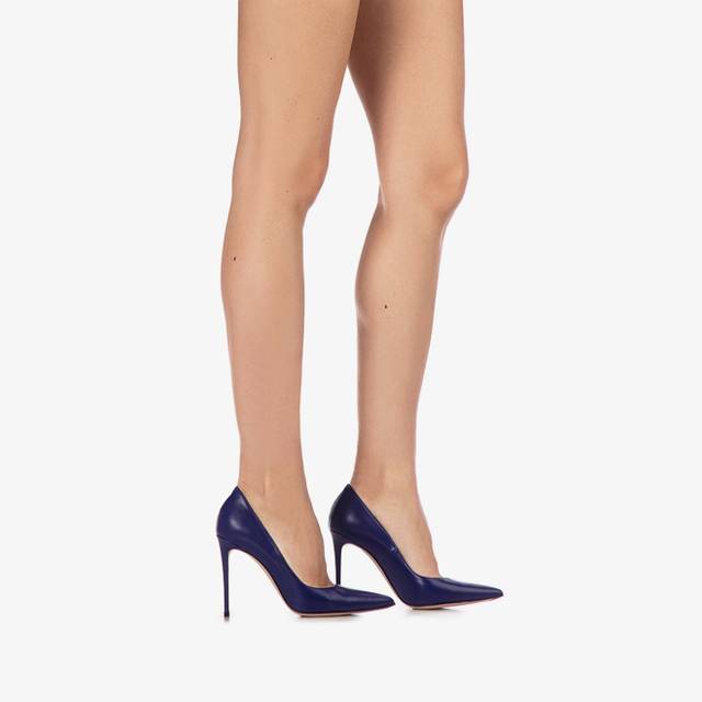 Le Silla Décolleté pelle blu lazuli Prezzo basso