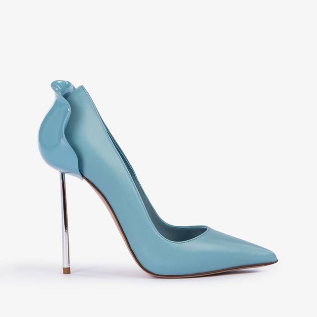 Le Silla Décolleté pelle azzurra sugar Rilascio limitato