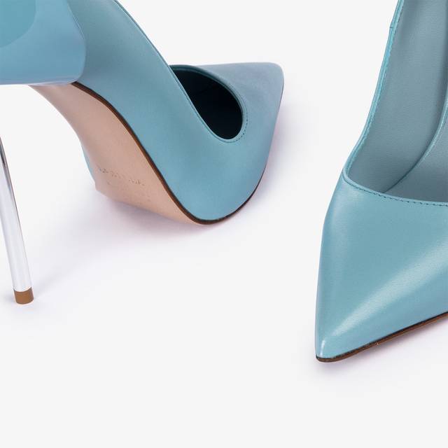 Le Silla Décolleté pelle azzurra sugar Rilascio limitato