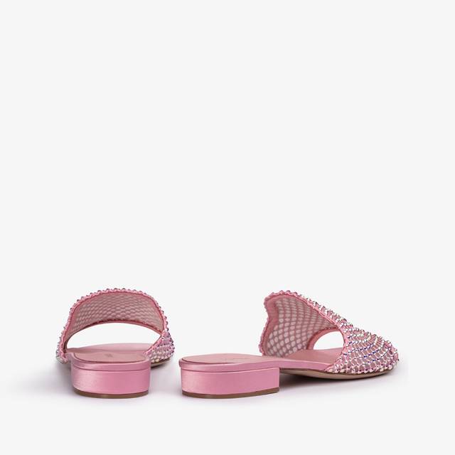 Le Silla Sandalo mule gioiello rete rosa dea con Cristalli Ultimo giorno