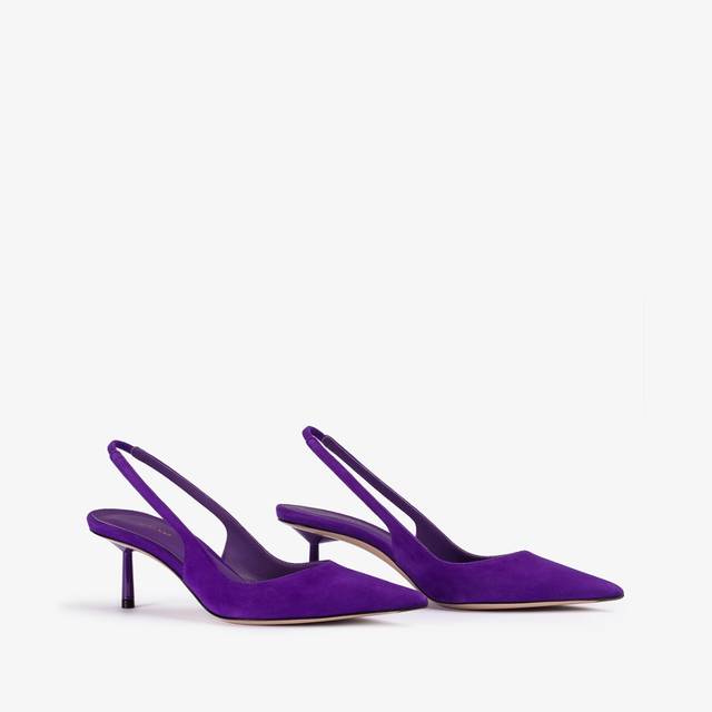 Le Silla Slingback camoscio viola kamala Fino al 60% di sconto
