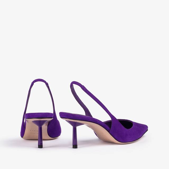 Le Silla Slingback camoscio viola kamala Fino al 60% di sconto