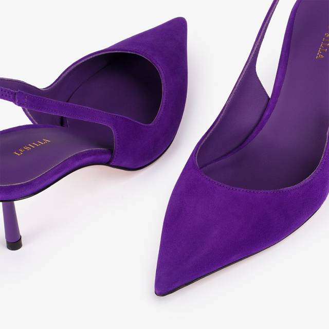 Le Silla Slingback camoscio viola kamala Fino al 60% di sconto