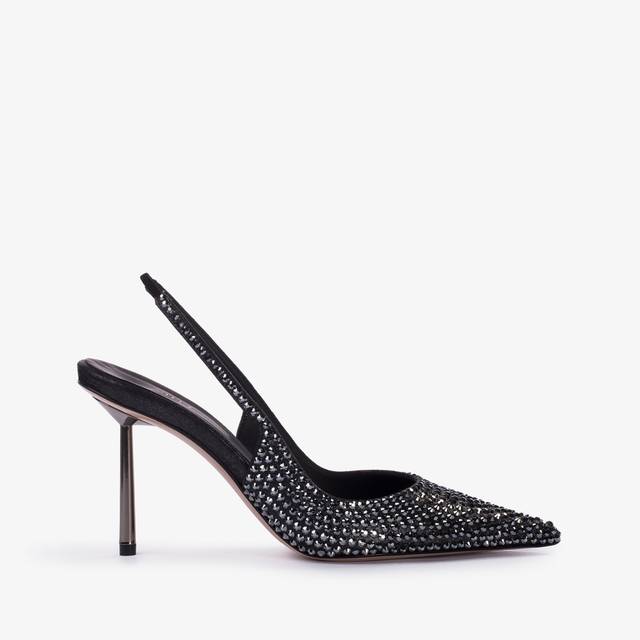 Le Silla Slingback cristalli nero jet Only for today
