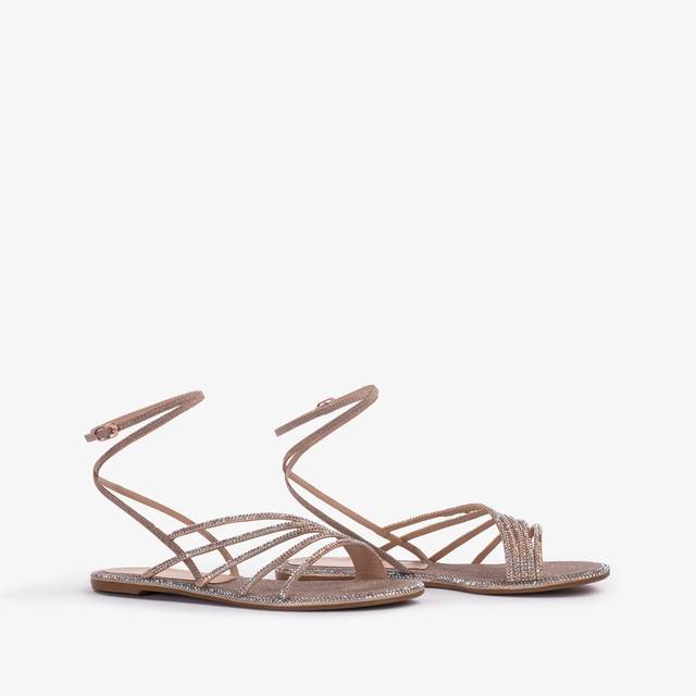 Le Silla Sandalo tessuto glitter nude skin Enormi sconti