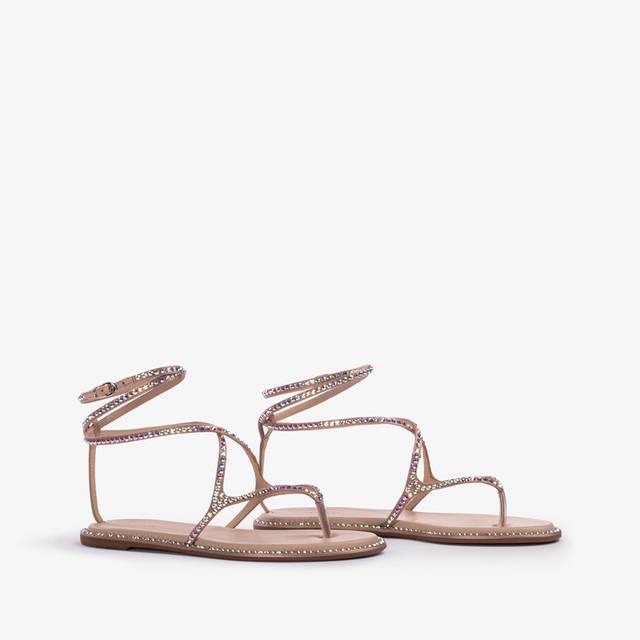 Le Silla Sandalo raso nude phard con Cristalli 50% di sconto con spedizione gratuita