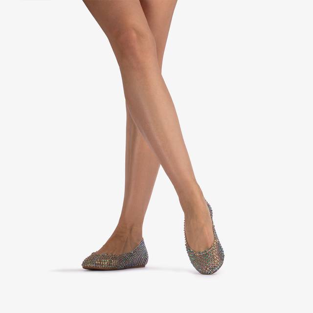 Le Silla Ballerina gioiello rete oro con Cristalli iridescenti In vendita
