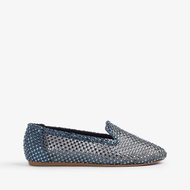 Le Silla Slipper gioiello rete blu denim e Cristalli 2025