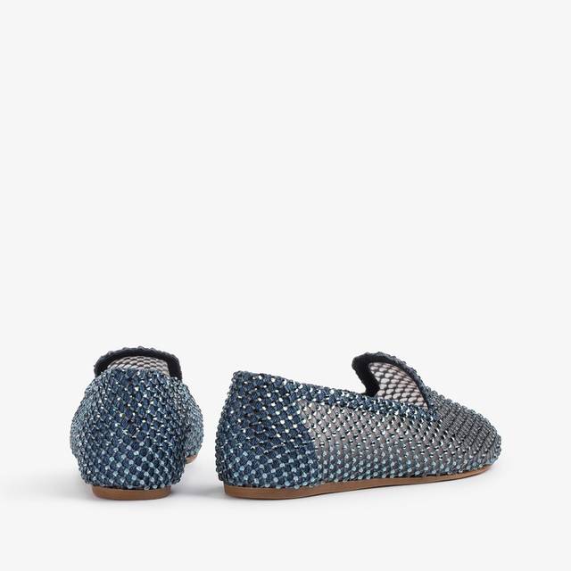 Le Silla Slipper gioiello rete blu denim e Cristalli 2025