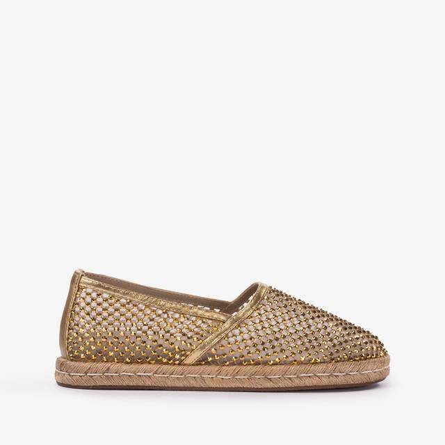 Le Silla Espadrilla gioiello rete oro con Cristalli Italy