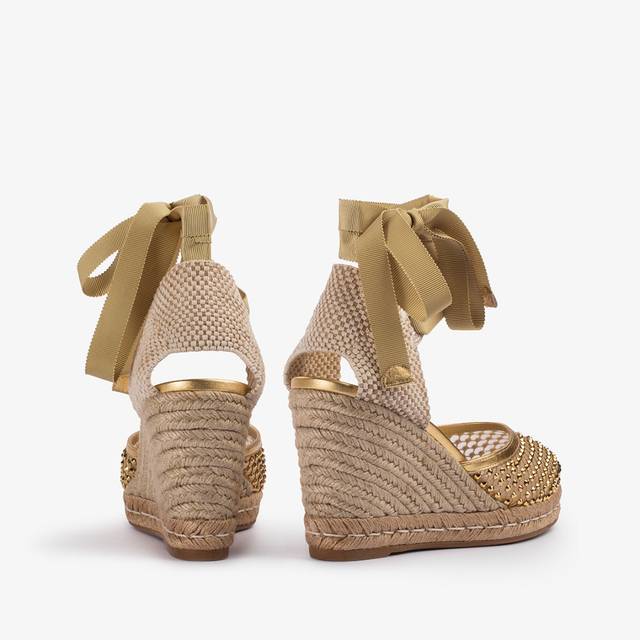 Le Silla Campesina gioiello con zeppa rete oro con Cristalli Nuovo